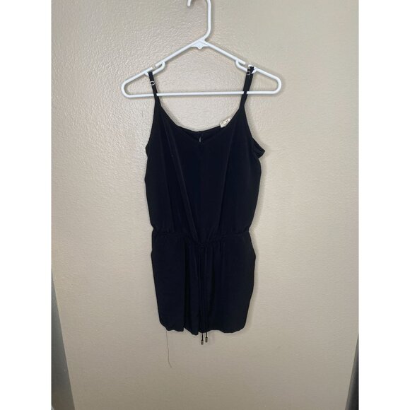 One Clothing Womens Black Sleeveless Romper Adjustable Straps Medium Polyester - Picture 2 of 7